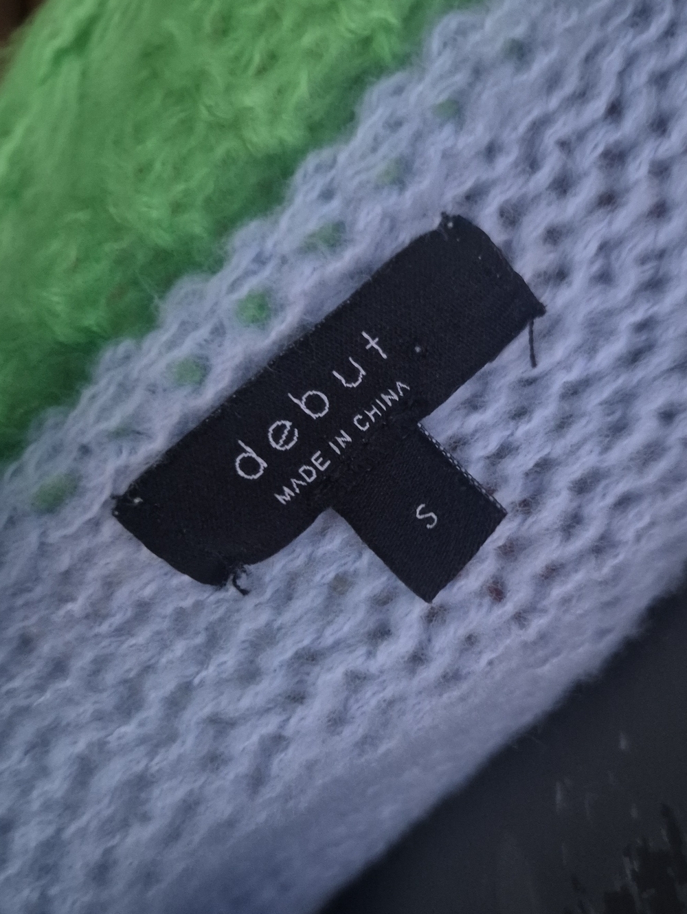 Dreamers By Debut Ladies "Little Lamb Puff" 3D Sheep Knit Lavender Crew Sweater - Picture 17 of 17